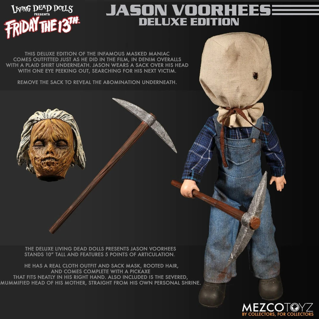 Mezco Jason Voorhees Living Dead Dolls Deluxe Edition Friday The 13th Part II