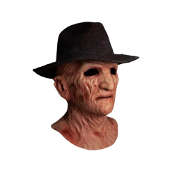 Trick Or Treat Studios A NIGHTMARE ON ELM STREET 2: FREDDY'S REVENGE - DELUXE FREDDY KRUEGER MASK WITH FEDORA HAT Halloween
